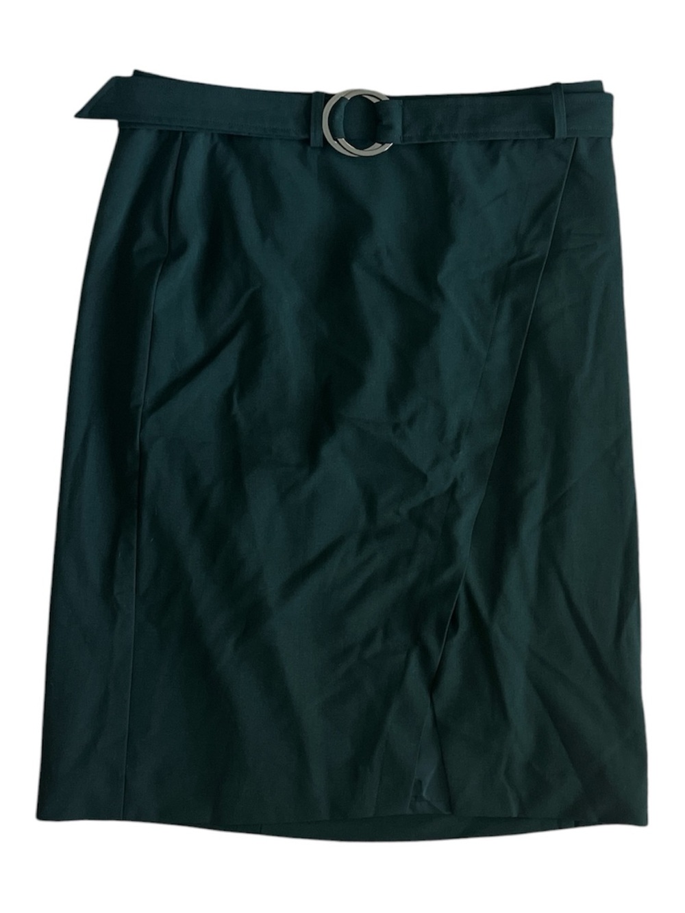 Worthington Dark Green Belted Pencil Skirt Size 12